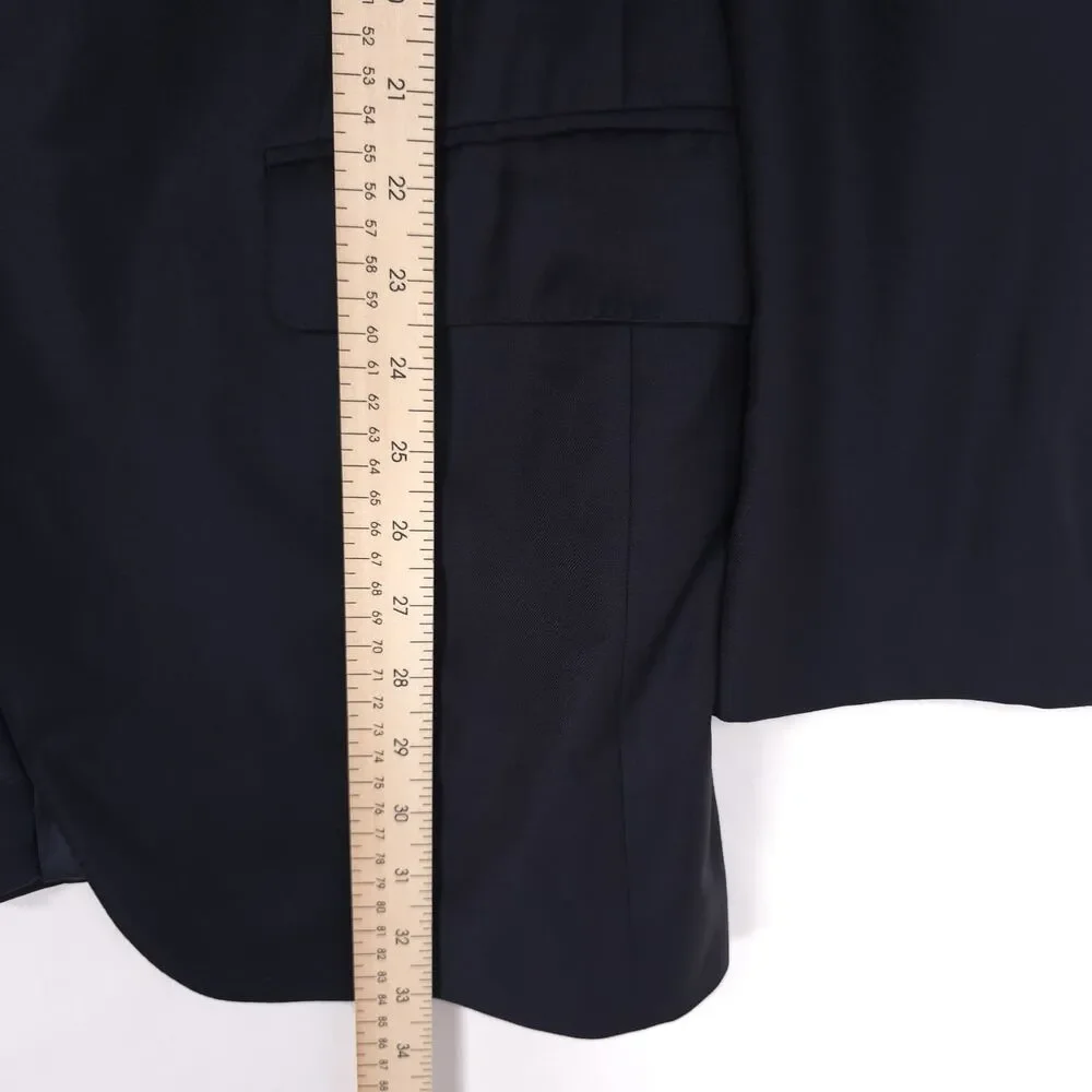 SAMUELSOHN Men's Navy Sport Coat Navy 40L Super 120s Wool UNION MADE UTIS CANADA